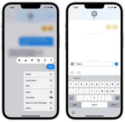 messages editing ios 16
