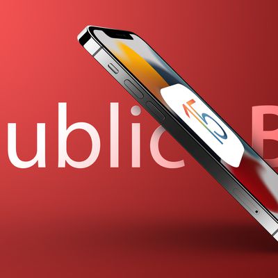 iOS 15 banner public beta red