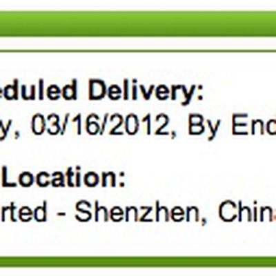 ipad 3 shipping tracking