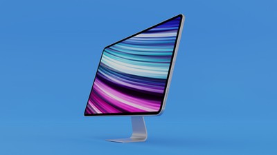 2020 iMac Mockup Feature Blue