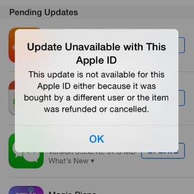 app updates fail