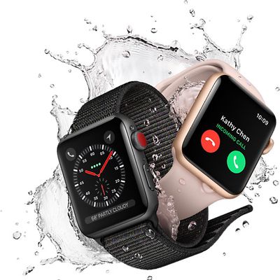 apple watch series 3 splash