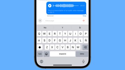 transcripción de audio ios 17