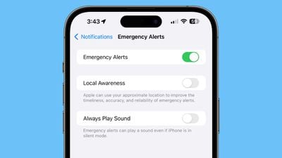 iOS 17 2 التوعية المحلية في حالات الطوارئ