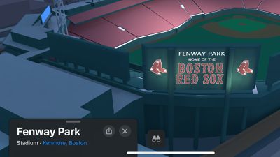 Apple Maps 3D Boston Fenway Park