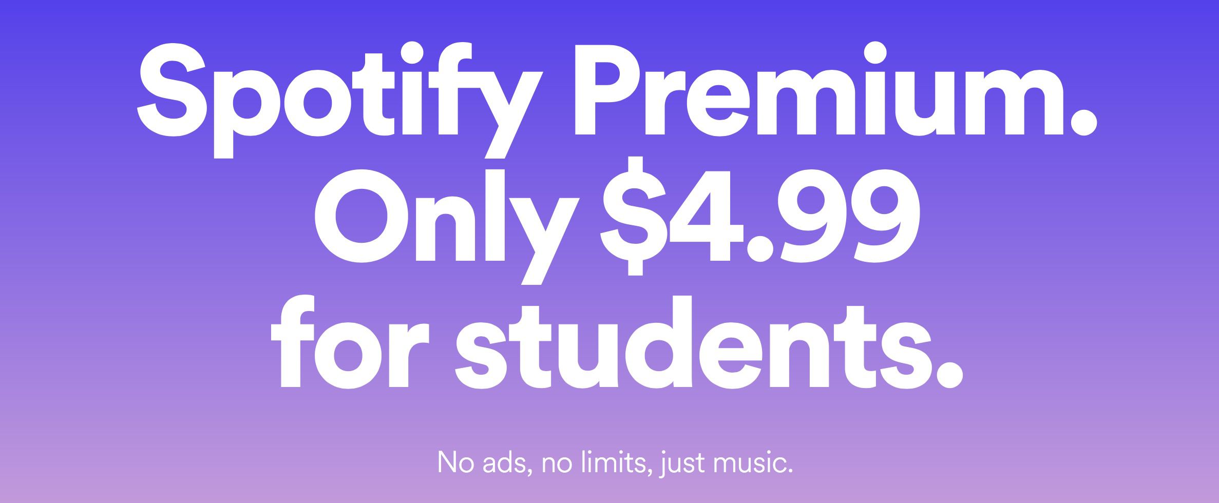 spotify subscription student