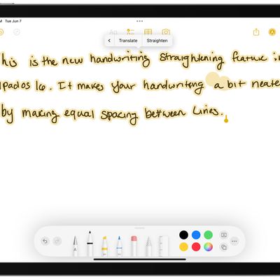 ipados straighten before