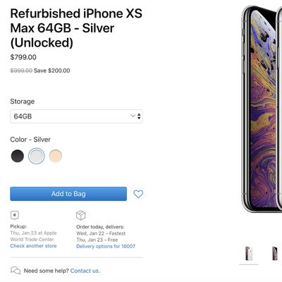 apple refurbished iphone xs