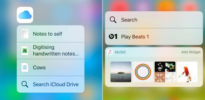 icloud-Music 3D Touch