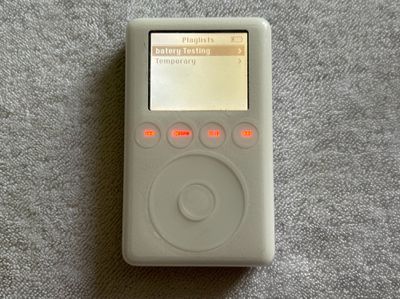 Muestra de prueba de batería del iPod