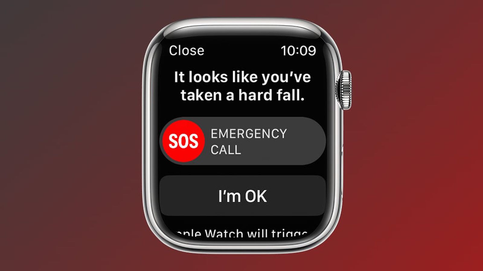 Apple watch 2025 emergency call fall