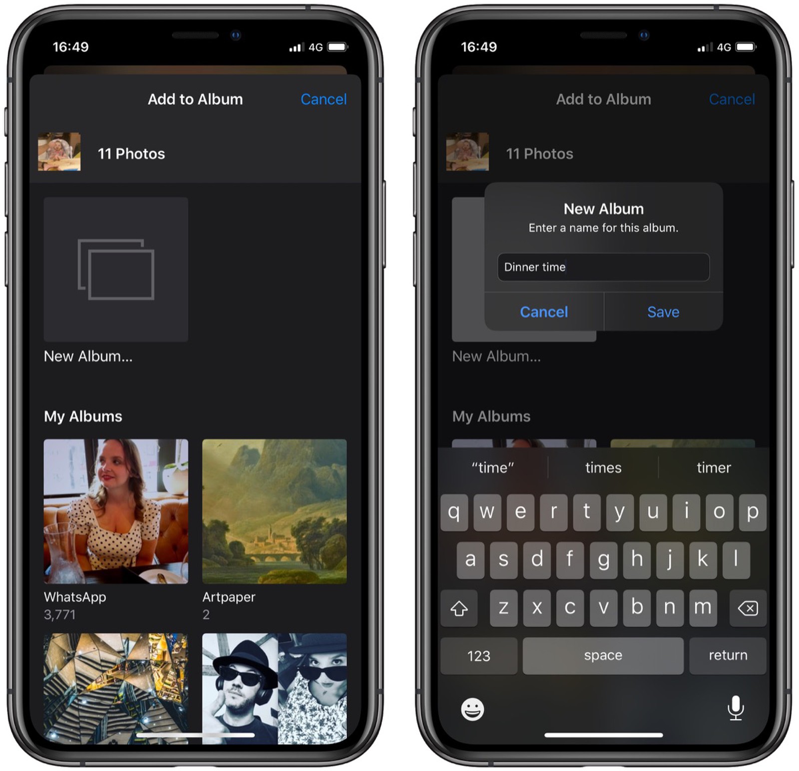How to Add Several Photos to an Album in the Photos App in iOS 13