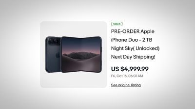 iPhone Duo перепродали на eBay за 5 000 долларов после того, как его раскупили