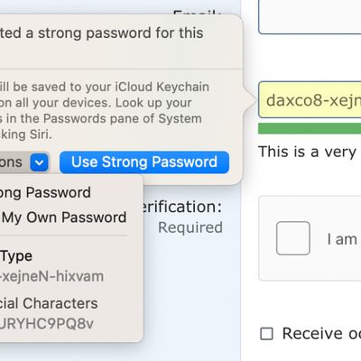 safari edit strong password
