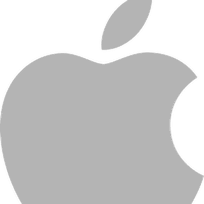 apple logo gray transparent