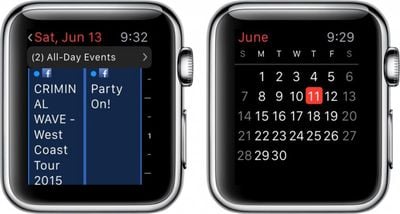 Apple Watch Calendar 1
