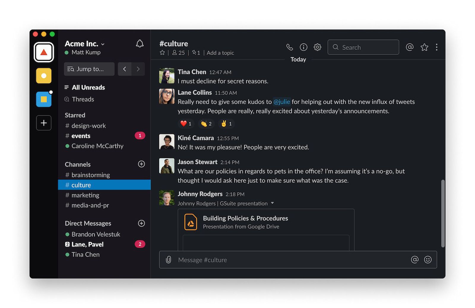 Slack Launches Support for Dark Mode on Mac - MacRumors