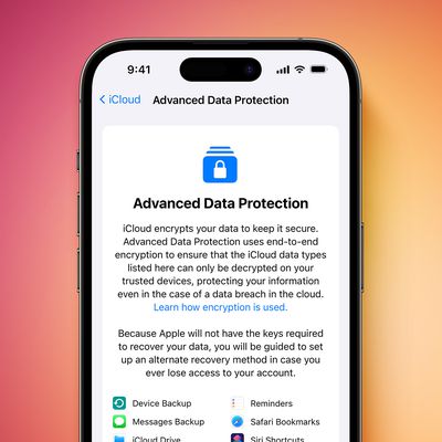 Apple advanced security Advanced Data Protection screen Feature Orange