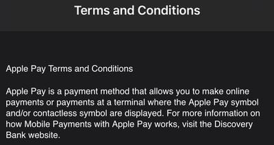 apple pay south africa terms