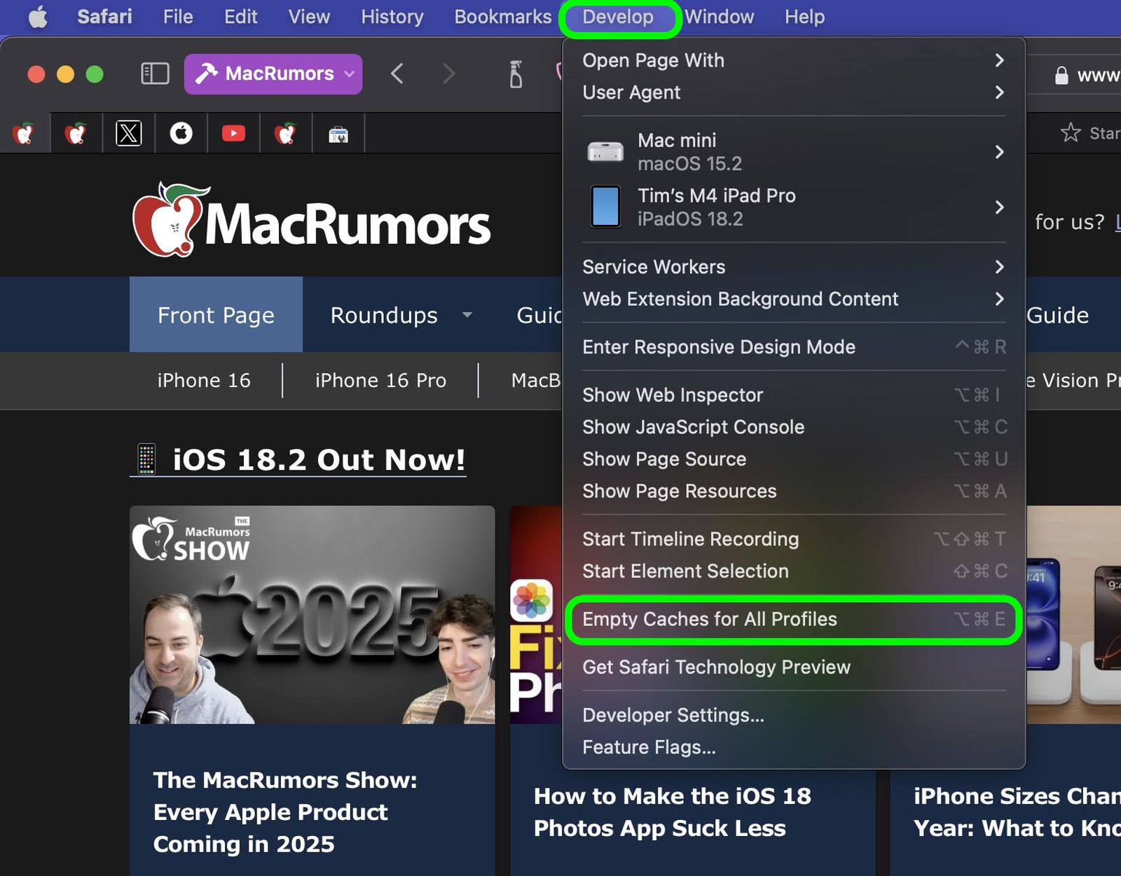 Clear Safari Browsing History and Cache - MacRumors