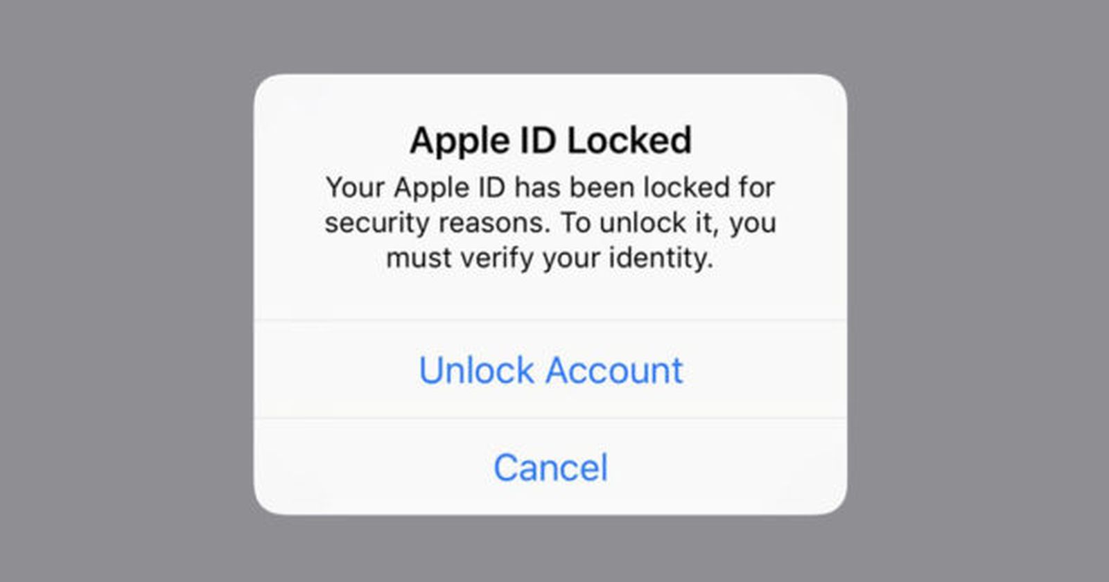 your apple id has been locked for security reasons