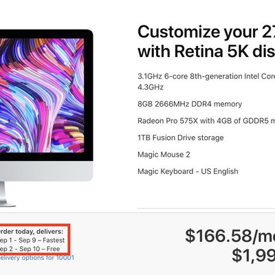 imac 27 shipping september