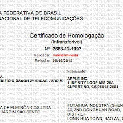 iphone 5 brazil anatel