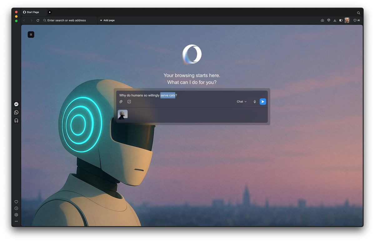 opera neon ai browser ends waitlist image