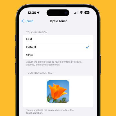 haptic touch ios 17 fast