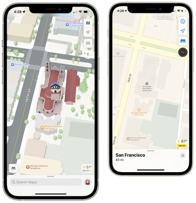 maps ios 15 new city view