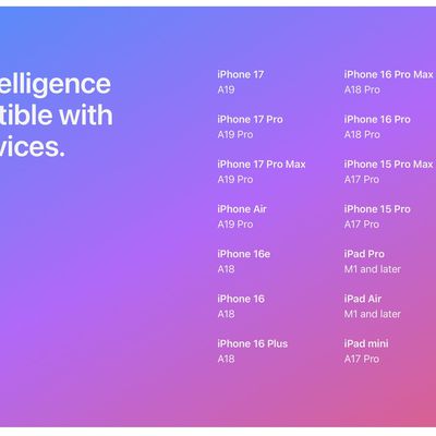 apple intelligence erroneous support list