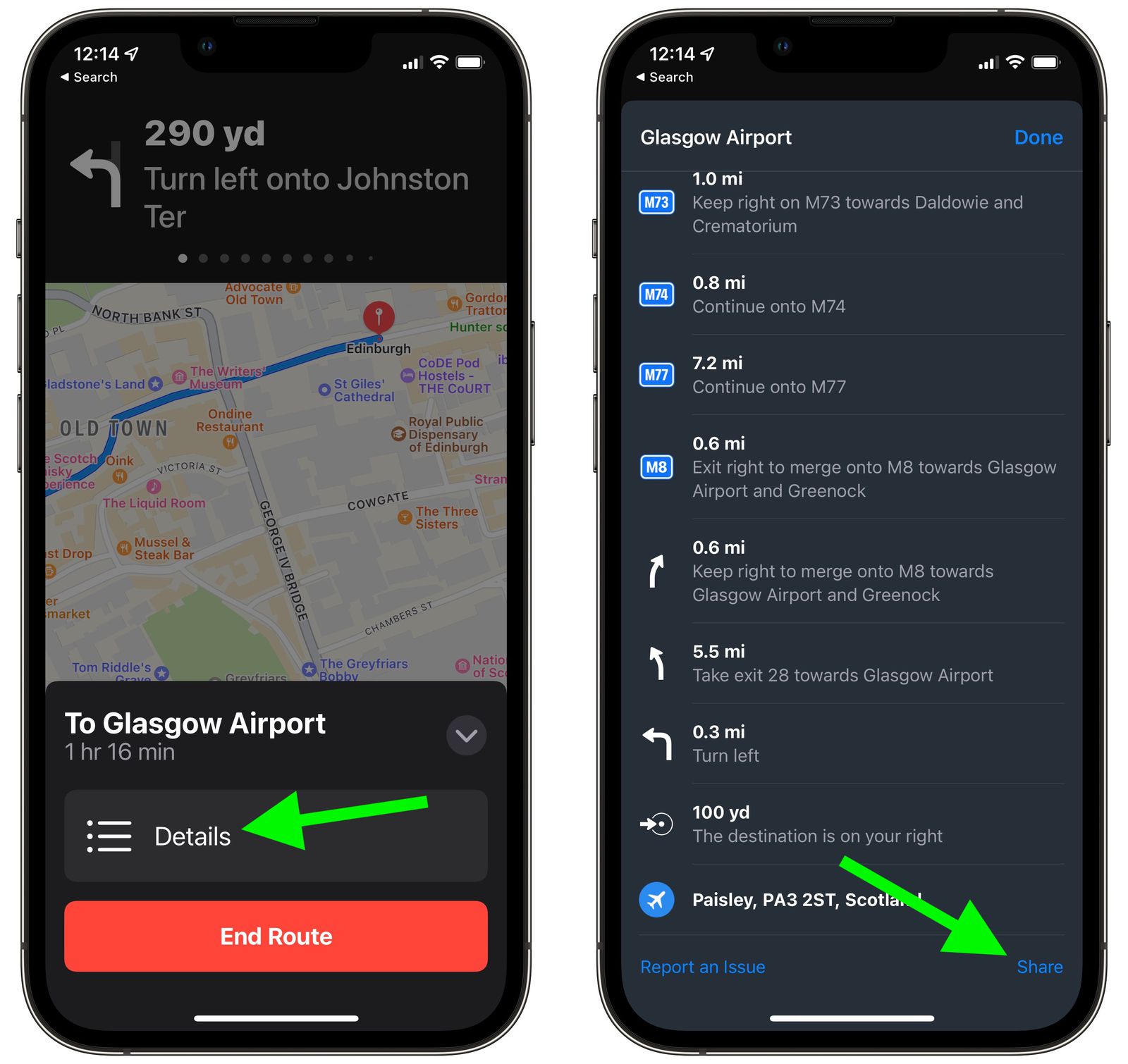 How To Get A List Of Directions In Apple Maps MacRumors   Maps List Directions2 