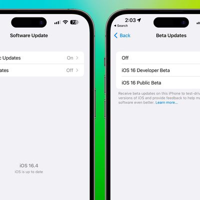 iOS 16 4 Beta Updates Menu