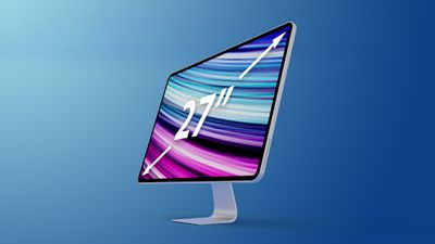 Макет iMac 2020 года с 27-дюймовым текстом