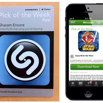 starbucks pick of the week card app