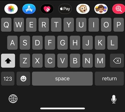 iOS 13 Keyboard Buttons