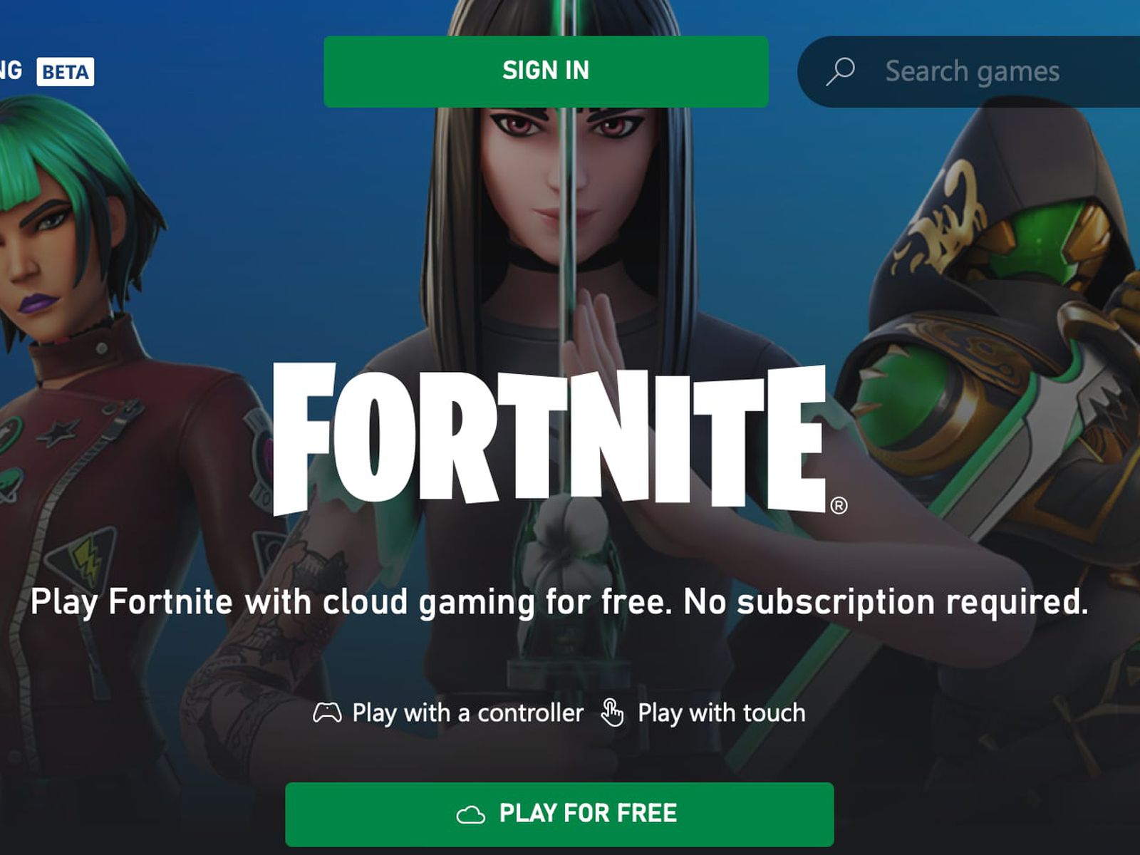 Fortnite' não está no Xbox Cloud Gaming, pois a Epic impede