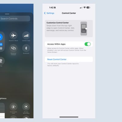 ios 18 1 beta 5 control center