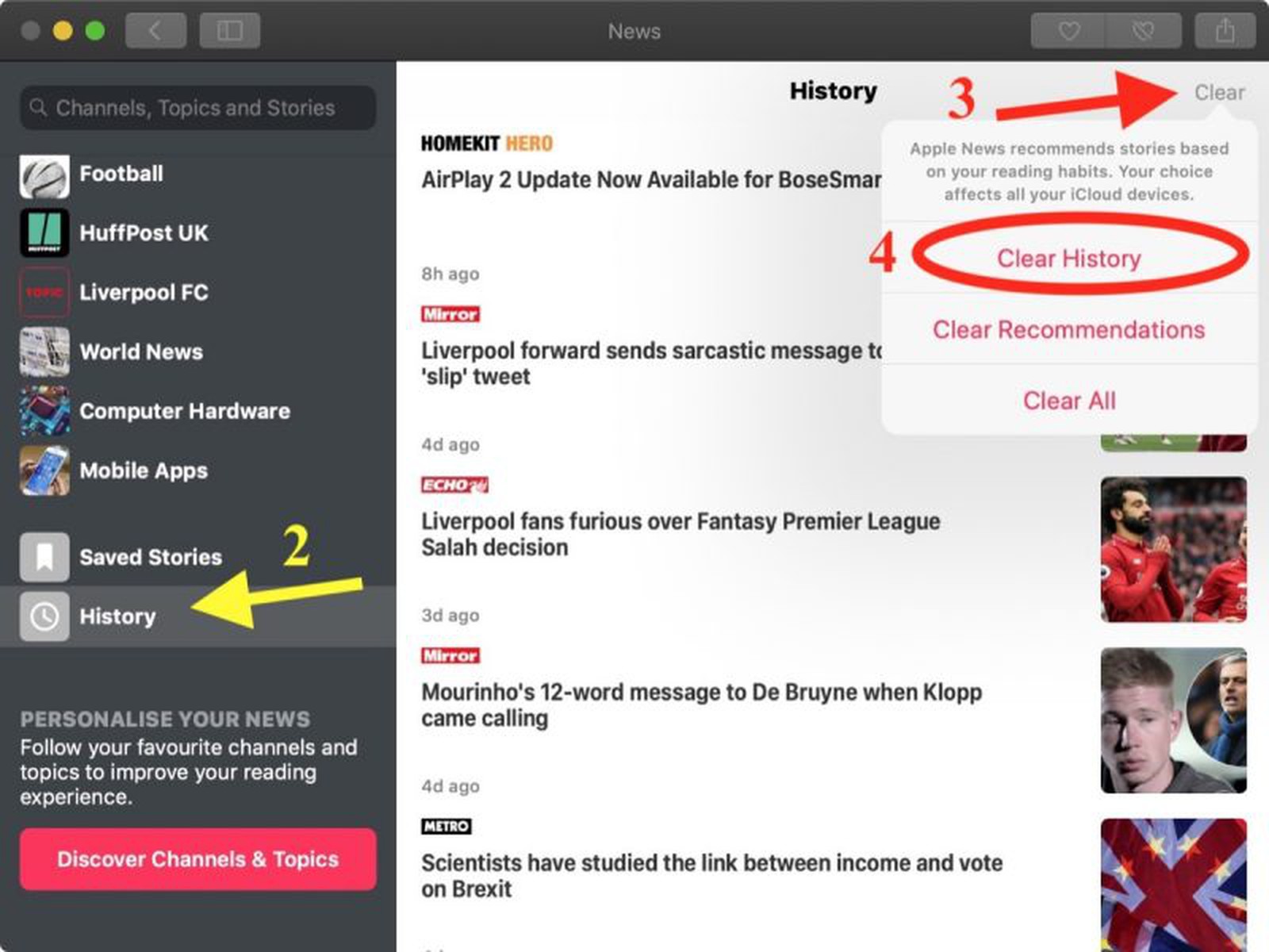 How to Clear Your Apple News Reading History - MacRumors