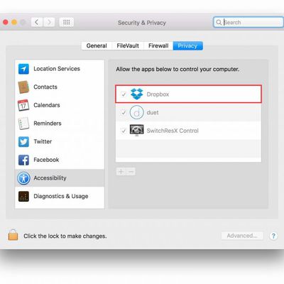 Dropbox privacy