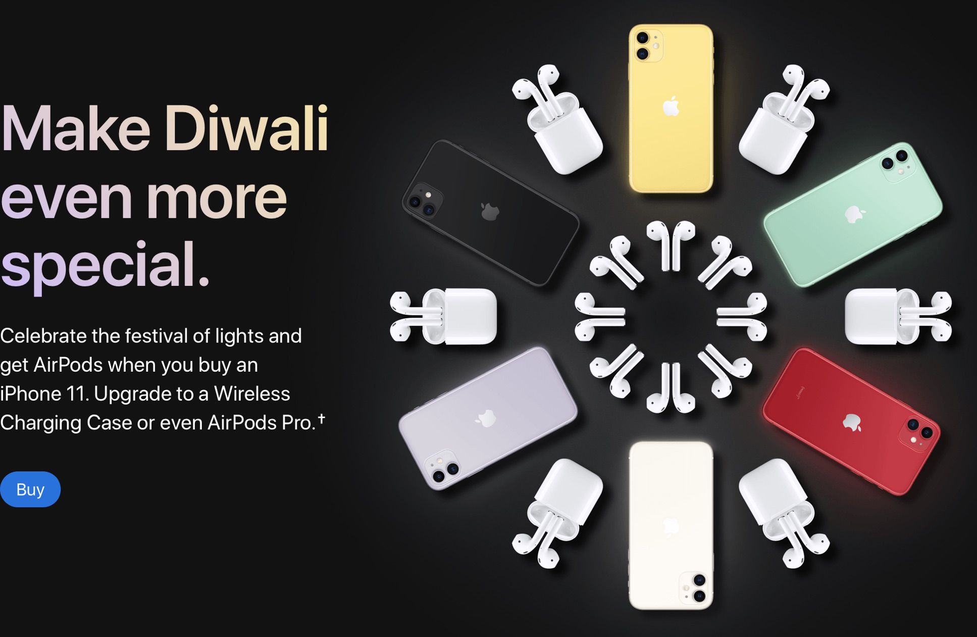 Apple Offering Free Airpods With Iphone 11 Purchase In India As Part Of Diwali Celebration Macrumors
