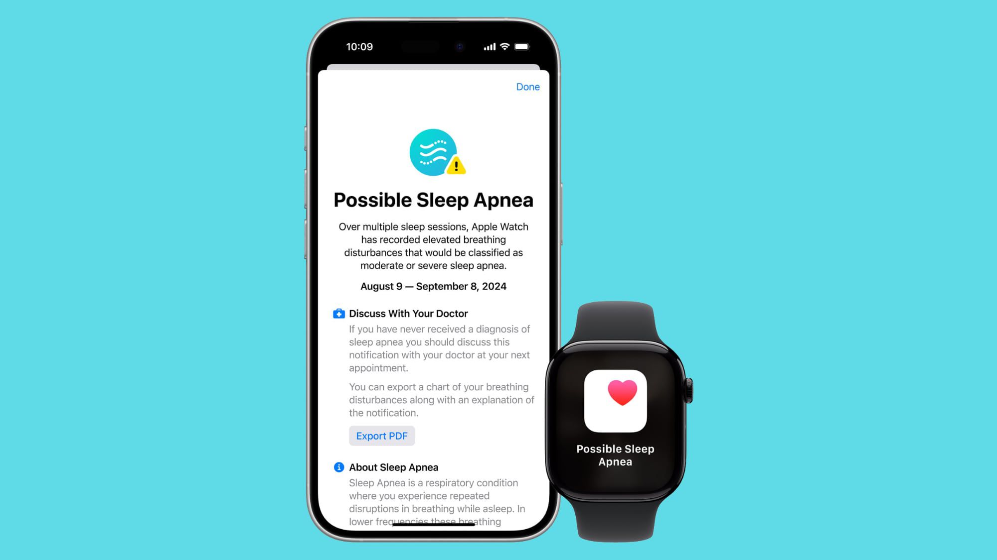 Как работает обнаружение апноэ во сне на Apple Watch Series 10, Series 9 и Apple Watch Ultra