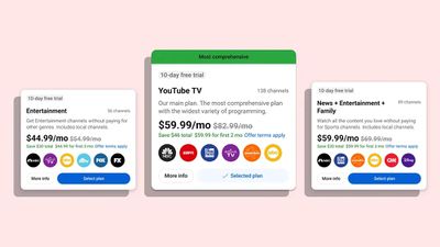 youtube tv plans