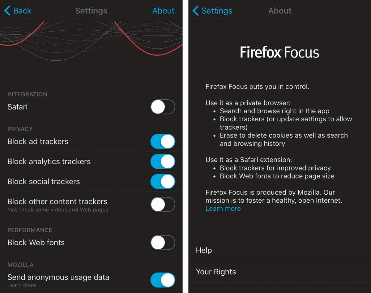 private browser firefox focus more languages image