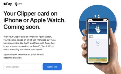 apple pay clipper card express transit