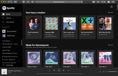 spotify web player safari