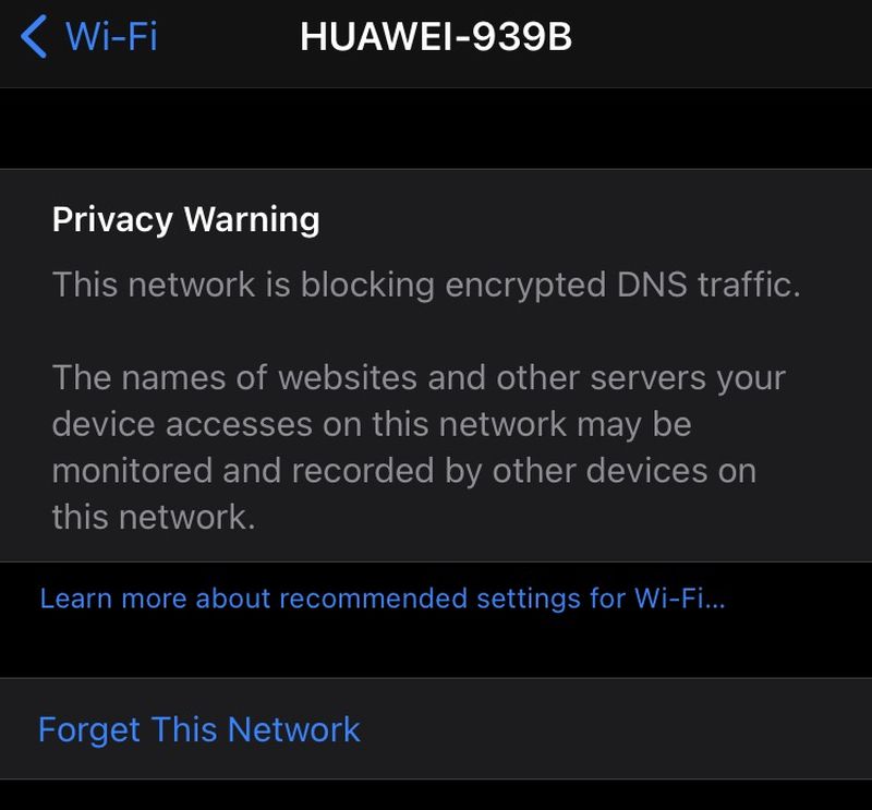 How to Fix WiFi 'Blocking Encrypted DNS Traffic' Warning Message on
