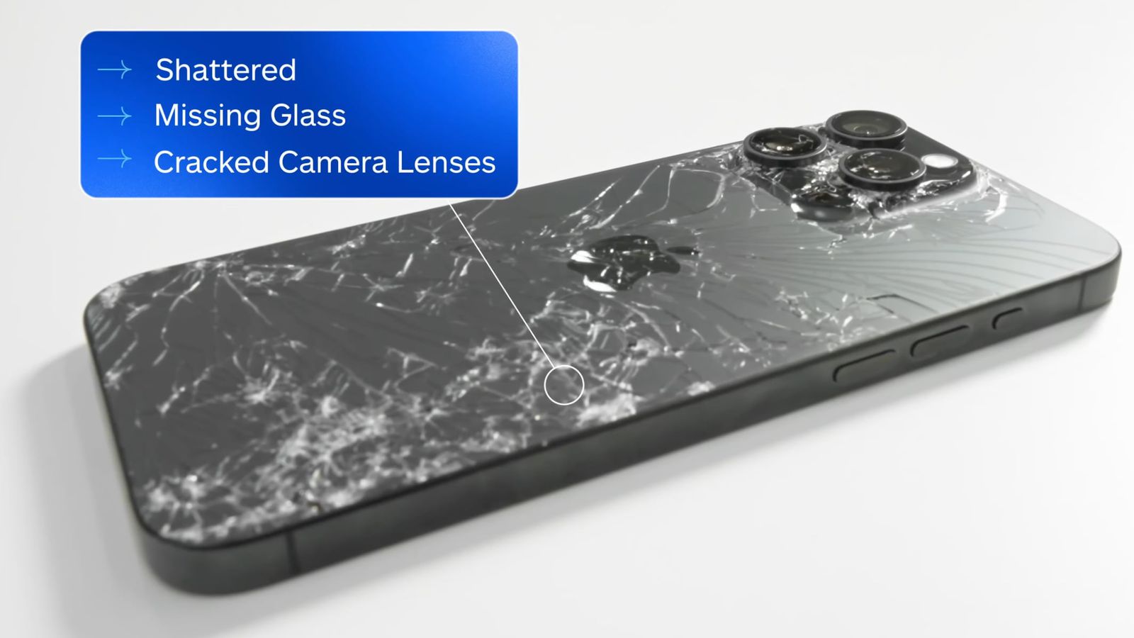 iPhone 15 Pro Max back glass cracks within seconds in new