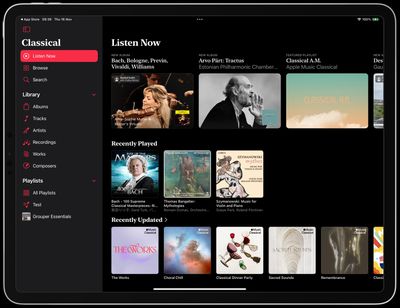 Apple Music Classical Comes to iPad
