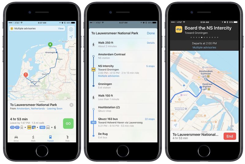 Apple Maps Transit Directions Now Supported in the Netherlands - MacRumors